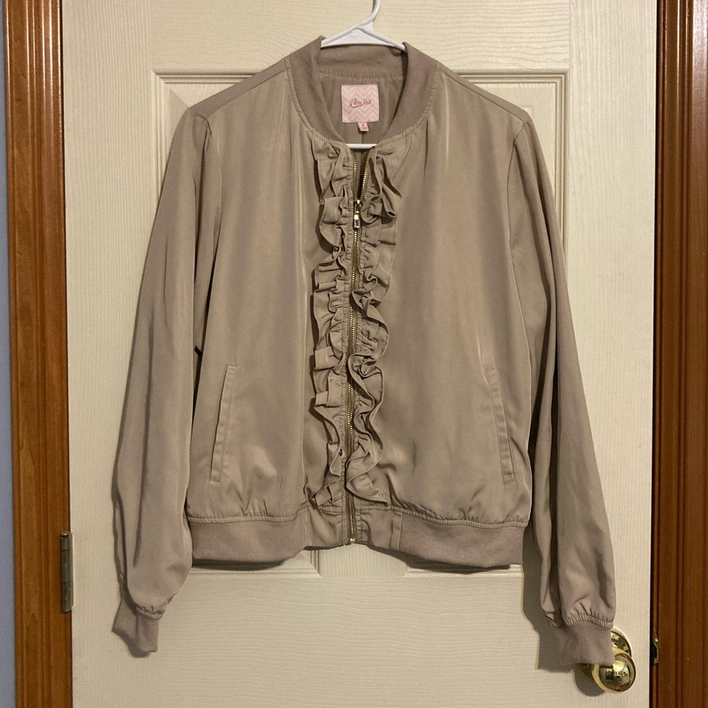 Candies Bomber Jacket with Ruffle detail